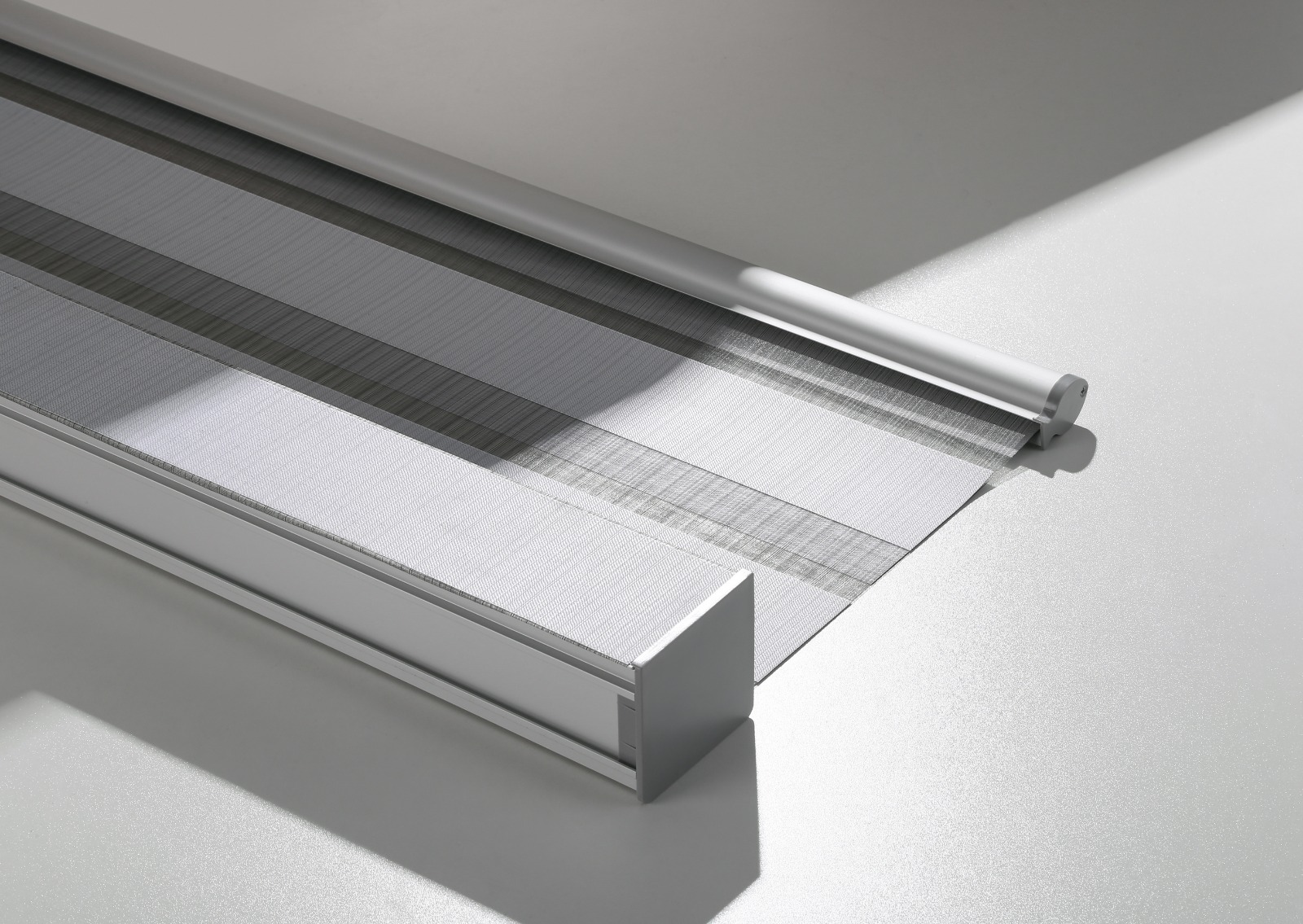 Roller Shade — Silver Mesh — The Blinds Co fabric sample